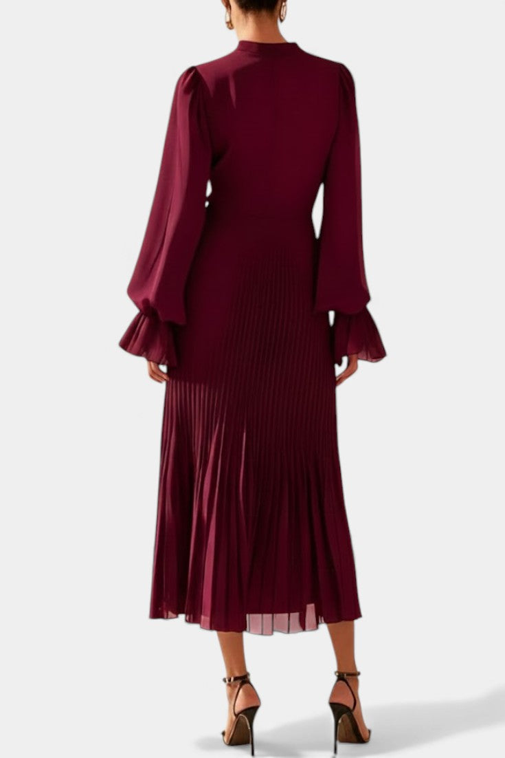 Graziella Robe Élégante Plissée à Volants