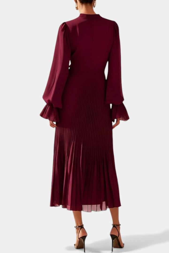 Graziella Robe Élégante Plissée à Volants