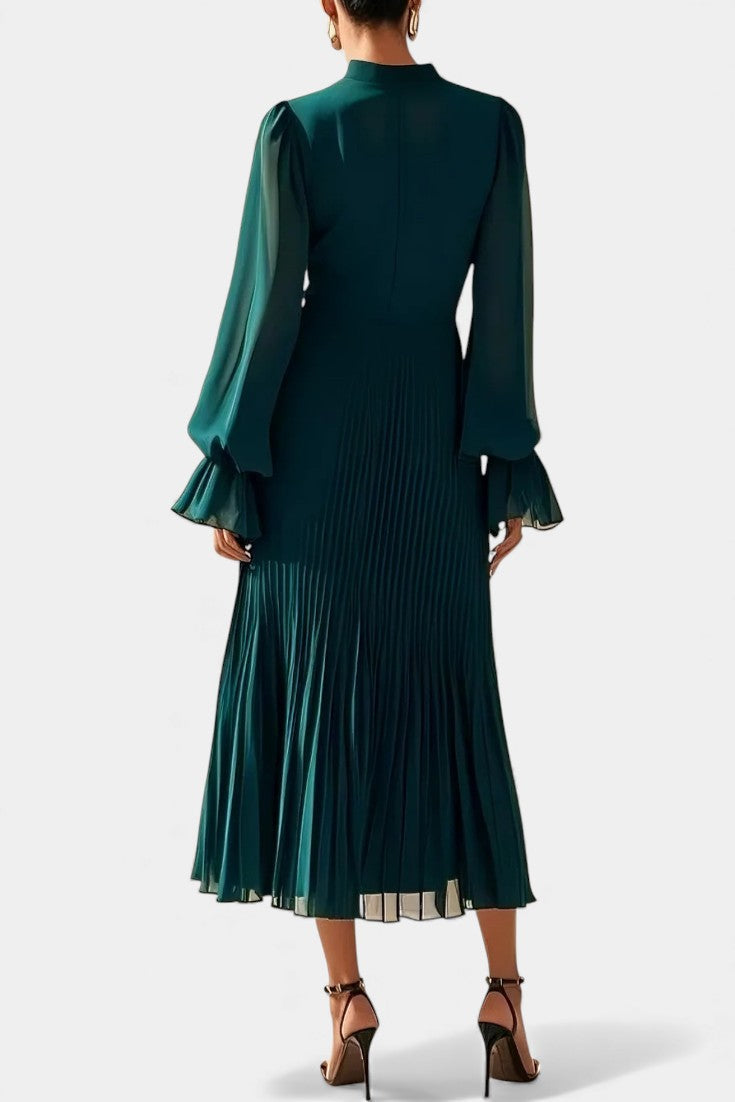 Graziella Robe Élégante Plissée à Volants